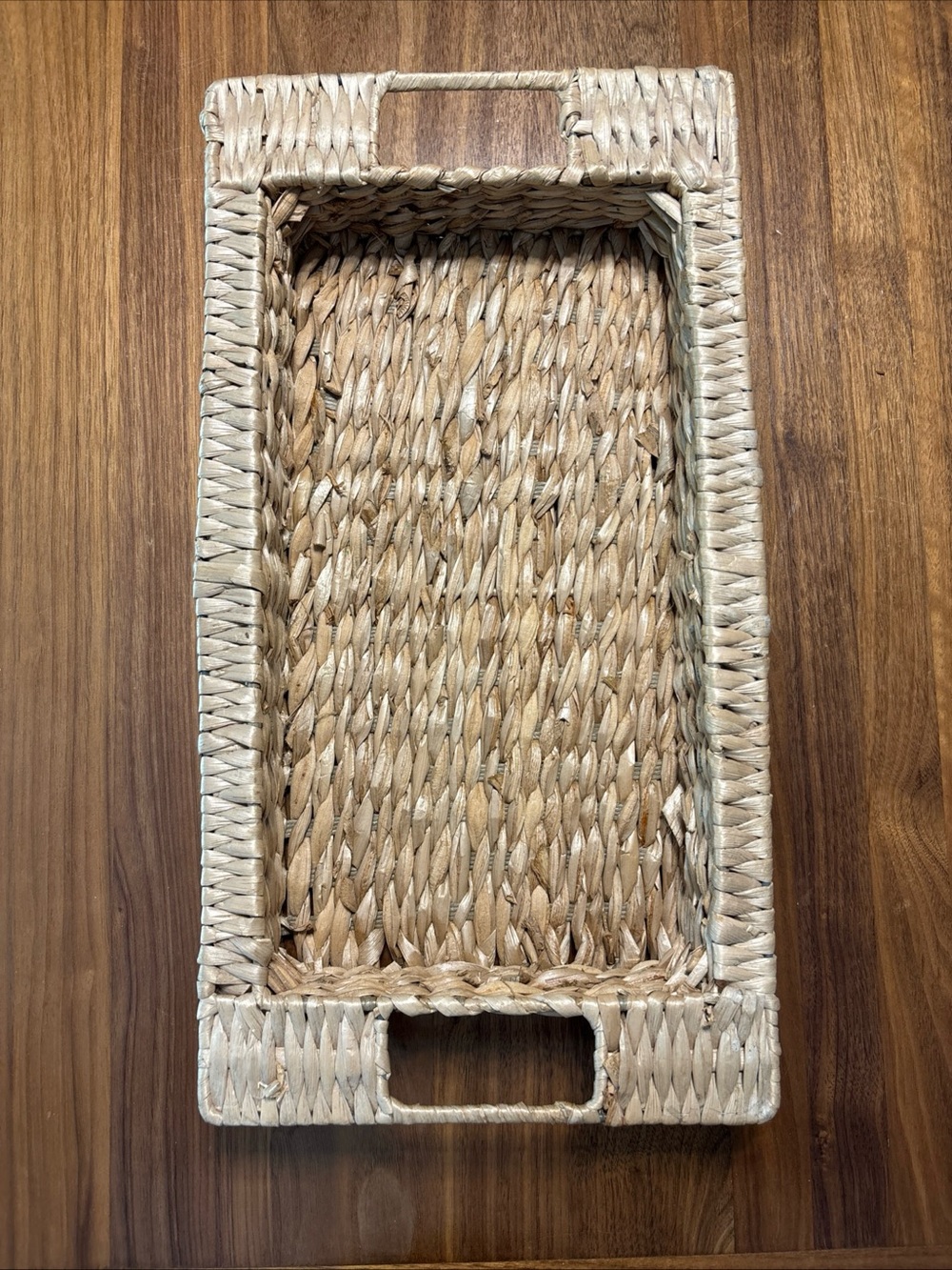 Woven Seagrass Serving Tray in Natural Tones